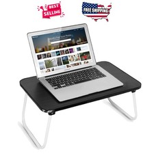 Laptop Tray Bed Table with Folding Legs Portable Lap Desk Black 17x12 Writing picture