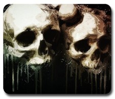 Old Ancient Skulls - Mouse Pad / PC Mousepad - Gothic Horror Wicca Skeleton Gift picture