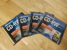 4 MEMOREX CD-RW 12X 700MB 80 Min High-speed Rewritable Compact Discs 3 NEW picture