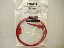 Pomona 3782-48-2 Banana Plug to Mini Grabber Red Test Lead Cable 48