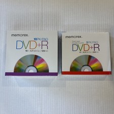 Memorex DVD+R 16X 4.7GB 120Min Recordable MEDIA DISCS 10 & 5 Pk Case SEALED READ picture