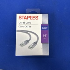 Staples Cat5e Network Cable 14’ 4.3m New picture