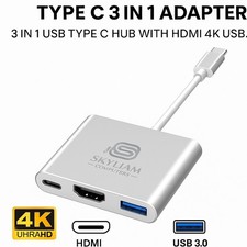 High Speed Type C 3 in 1 Adapter 3 in 1 USB Type C Hub with HDMI 4K USB3.0 picture