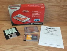 CompUSA (SKU 274405) 56K Fax / Modem PC Card & Diskette For Notebooks, V.90  picture
