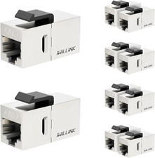 10Gbps CAT7 Coupler RJ45 Keystone Shielded Coupler 10-Pack, Ethernet Coupler, Fe picture