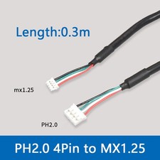 JST PH 2.0mm to MX1.25 4 Pin Connector Cable Pitch Adapter Lead 0.3m Copper Wire picture