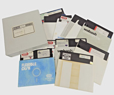 Vintage 5¼ Floppy Disks Lot - Radio Shack TRS-80 Storage - Retro Computer Games picture