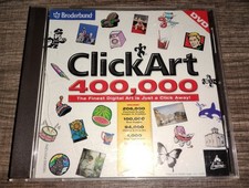 ClickArt 400,000 PC DVD-ROM Broderbund 2002 Windows 98/2000/Me/XP Digital Art picture