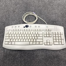 Logitech-Wired PS/2 Keyboard-Multimedia Keys Y-SR34-White  picture