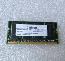 Infineon 256MB DDR SDRAM PC2100S 200-Pin SO-DIMM CL2 RAM HYS64D32020GDL-7-B picture