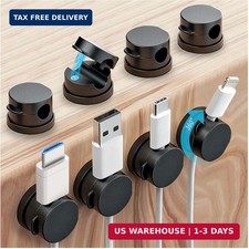 OneLeaf 8 Pack 360° Rotatable Strong Magnetic Cable Clips Cord Holder for Nights picture