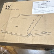 Humanscale L6 Silver Laptop Stand/Riser Adjustable 360 Rotation USB Hub . picture