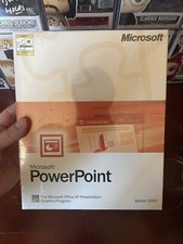 BRAND NEW Microsoft PowerPoint 2002 Version Big Box picture
