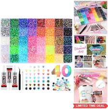 50000 Pcs 3mm Resin Jelly Rhinestones Bedazzling Kit 40 Colors with Glue picture