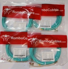 4-Pack 10 Meter/33ft OM4 LC to LC Duplex Multimode Fiber Patch Cable RamboCables picture