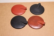 Chattanooga Reusable Rubber Carbon Electrode Pads 4 PS (2 Red & 2 Black) 3