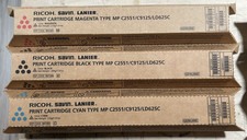 Set (3) Ricoh Savin Lanier Cartridge MP C2551/C9125/LD625C Magenta Cyan Yellow picture