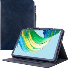 Case for TCL NxtPaper 11 Plus Tablet - Dark Blue Vegan PU Leather Folio Cover picture