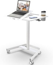 JOY worker Mobile Standing Desk, Height Adjustable Table, 60° Tiltable White  picture