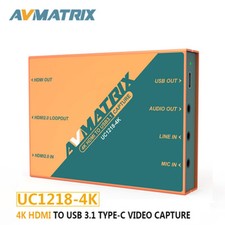AVMATRIX UC1218-4K HDMI to USB 3.1 Type-C Video Capture Card fr Camera TV Laptop picture