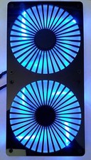 Custom Turbine 160mm Radiator double 80mm Fan Grill Computer Case Cooling Mod picture