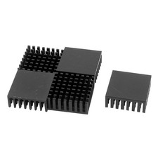 5 Pcs Black Aluminium CPU Radiator Heatsink Heat Sink 25mmx25mmx10mm picture