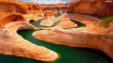Landscape river canyon nature utah usa rock formation Custom Gaming Mat Desk picture