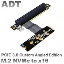 M2 Ngff NVMe STX Onboard Video Extension Cable to PCIe X16 M.2 to 90° 16x ADT New picture