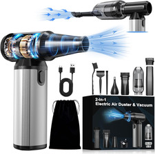 Compressed Air Duster & Vacuum 2-in-1, 320,000 RPM Powerful Brushless Motor picture