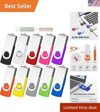 10 Pack of Colorful 2GB USB Flash Drives - Durable & Dust-Proof Memory Sticks picture