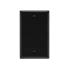 Blank Wall Plate Black Smooth Face picture