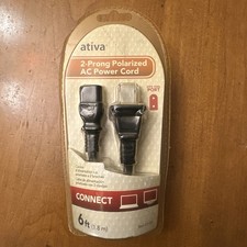 Ativa Polarized 6FT AC Power Cord Cable 2-Prong picture