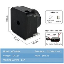 12V PC Water Cooling Pump 17L/min Quiet G1/4 for Budget Custom Loop Builds picture