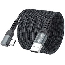 15ft USB C Cable Right Angle, 3A Fast Charging Long Type C 15 Feet, Grey  picture