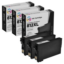 Ink Replacements for Epson 812XL T812XL T812XL120 HY (Blk, 3-Pk) picture