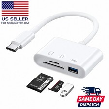 USB C SD Card Reader, Micro SD to Type C OTG Adapter for SDHC SDXC TF picture