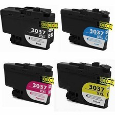 4 Pack Compatible Brother LC 3037 XXL High Yield Black & Color Ink Cartridges picture