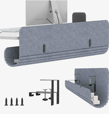 Bramasen Under Desk Clamp-On Cable Management Tray, Gray, Adjustable 47.2