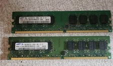 Samsung 2gb DDR2 Desktop Memory Kit 2 x 1GB PC2-4200U-444-12-E3 M378T2953CZ3-CD5 picture