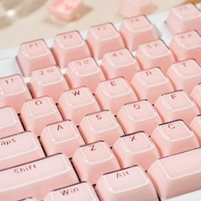Crystal Jelly Keycap, Pink Shine Through Custom Keycap, 135 Keys OEM Profile ... picture