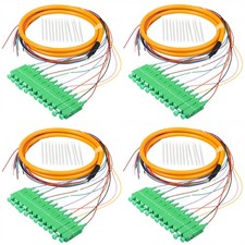 4 PCS SC/APC Fiber Optic Pigtail 1.2m 12 Strand SingleMode 9/125 Coded Patch picture