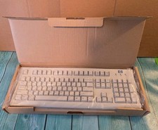 🔥NEW Vintage Hewlett Packard KB-9970 Mechanical PS/2 Keyboard C4744-60201🔥 picture