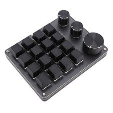 One Handed Macro Programmable Keypad, USB Mini 16 Keys 3 Knobs Hotswap Mechan... picture