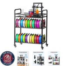3D Printer Filament Storage Rack, 4 Tier Heavy Duty Storage Shelf, Rolling picture