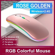 Rechargeable RGB Wireless Mouse–Silent LED Backlit Optical for Laptop,PC & i Pad picture