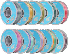 Silk Rainbow PLA 3D Printer Filament, 10 Rolls,1Kg Spool(2.2Lbs) 1.75Mm 3D Print picture