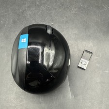 Microsoft Sculpt Ergonomic Mouse Model 1560 w Wireless USB Receiver Black Round picture