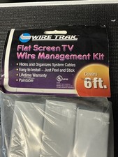 Wire Trak Cable Cover White Plastic 6ft Paintable Easy Install Flat Screen TV picture