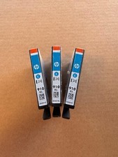 Lot 3 HP 910XL Cyan Ink Cartridge 3YL62AN GENUINE picture