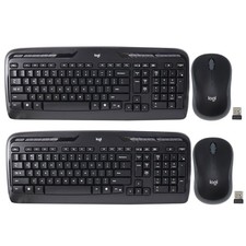 2x Logitech MK320 Full-size Wireless Membrane Keyboard and Mouse Bundle for PC picture